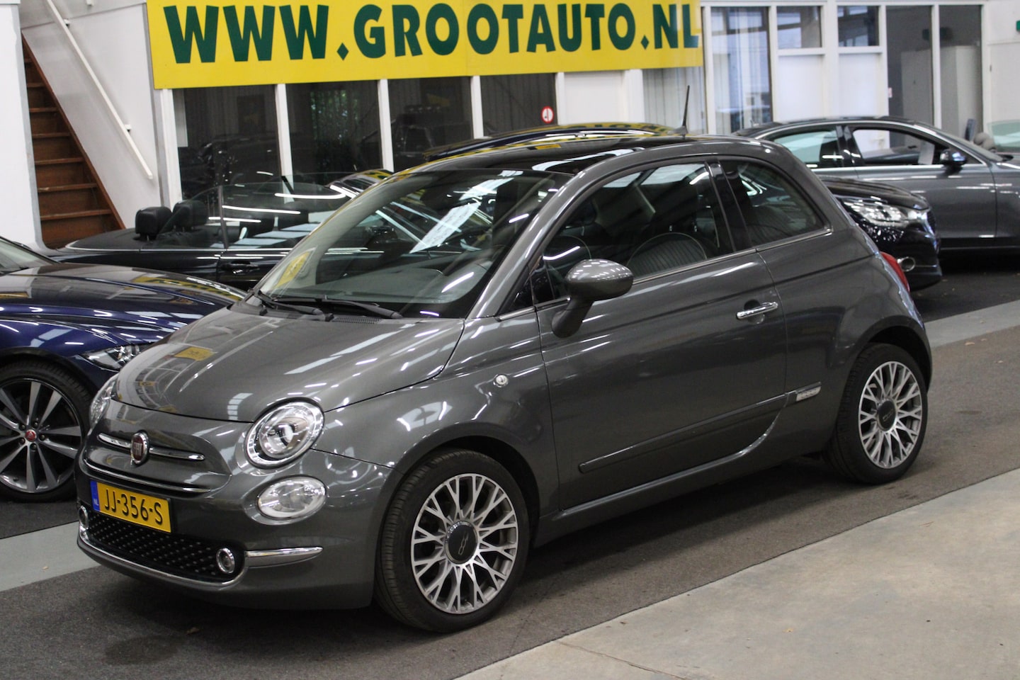 Fiat 500 - 0.9 TwinAir Turbo Lounge Automaat Panoramadak, Airco, Navi, Half Leder - AutoWereld.nl