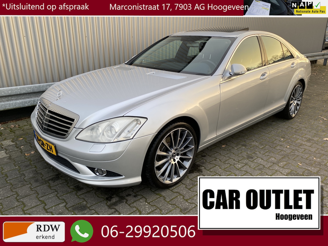 Mercedes-Benz S-klasse - 350 Prestige Plus 203Dkm.NAP, Leer, Schui/Kanteldak, Xenon, Turbine LM, nw. APK – Inruil M - AutoWereld.nl