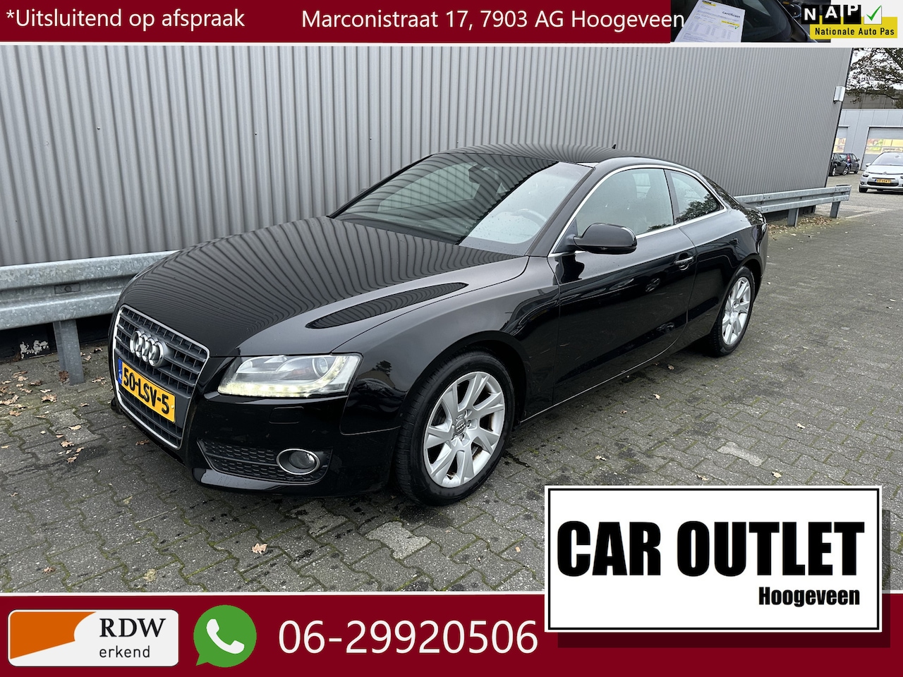 Audi A5 Coupé - 2.0 TFSI Pro Line 131Dkm.NAP, 1e Eignr, AUTOAAT, 2-Tone Leer, Navi, Clima, CC, PDC, LM, Vo - AutoWereld.nl