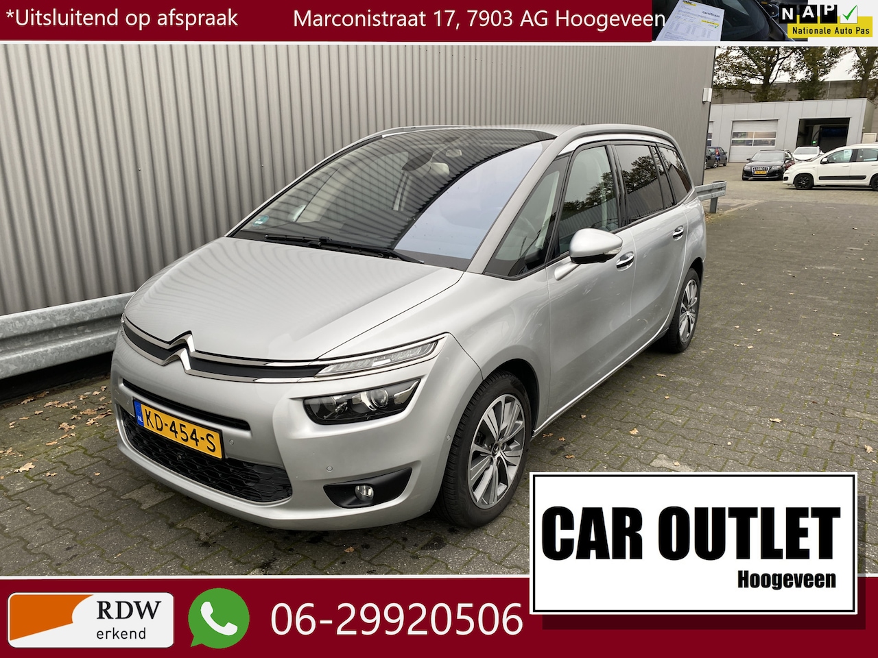 Citroën Grand C4 Picasso - 1.2 PureTech Exclusive 7p. Clima, Navi, 360'Cam, PDC, CC, LM, Trekh, nw. APK – Inruil Moge - AutoWereld.nl