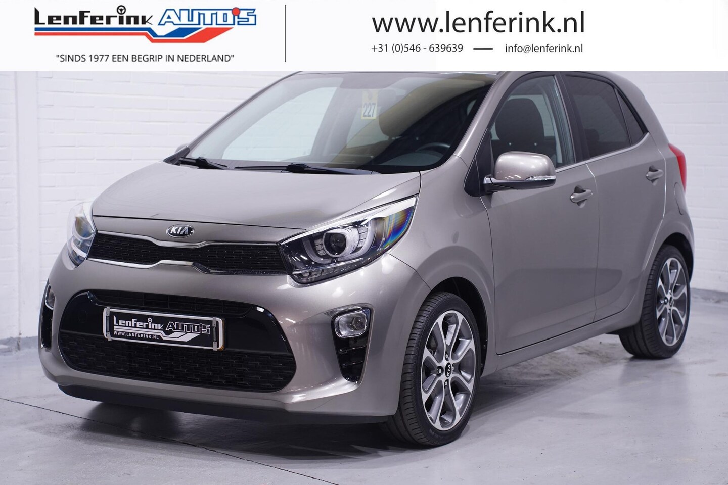 Kia Picanto - 1.0 CVVT Design Edition Navi Clima Camera Leder/stof Apple Carplay 1e Eigenaar NAP - AutoWereld.nl