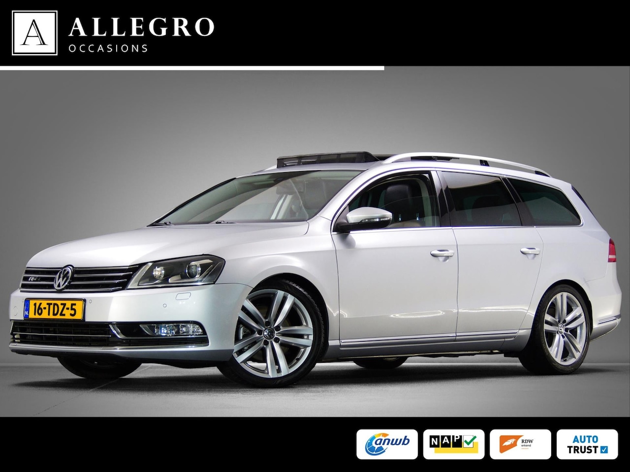 Volkswagen Passat Variant - 1.4 TSI R-Line (SCHUIF-/KANTELDAK, LED-KOPLAMPEN, LEDEREN INTERIEUR, CRUISE CONTROL, NAVIG - AutoWereld.nl