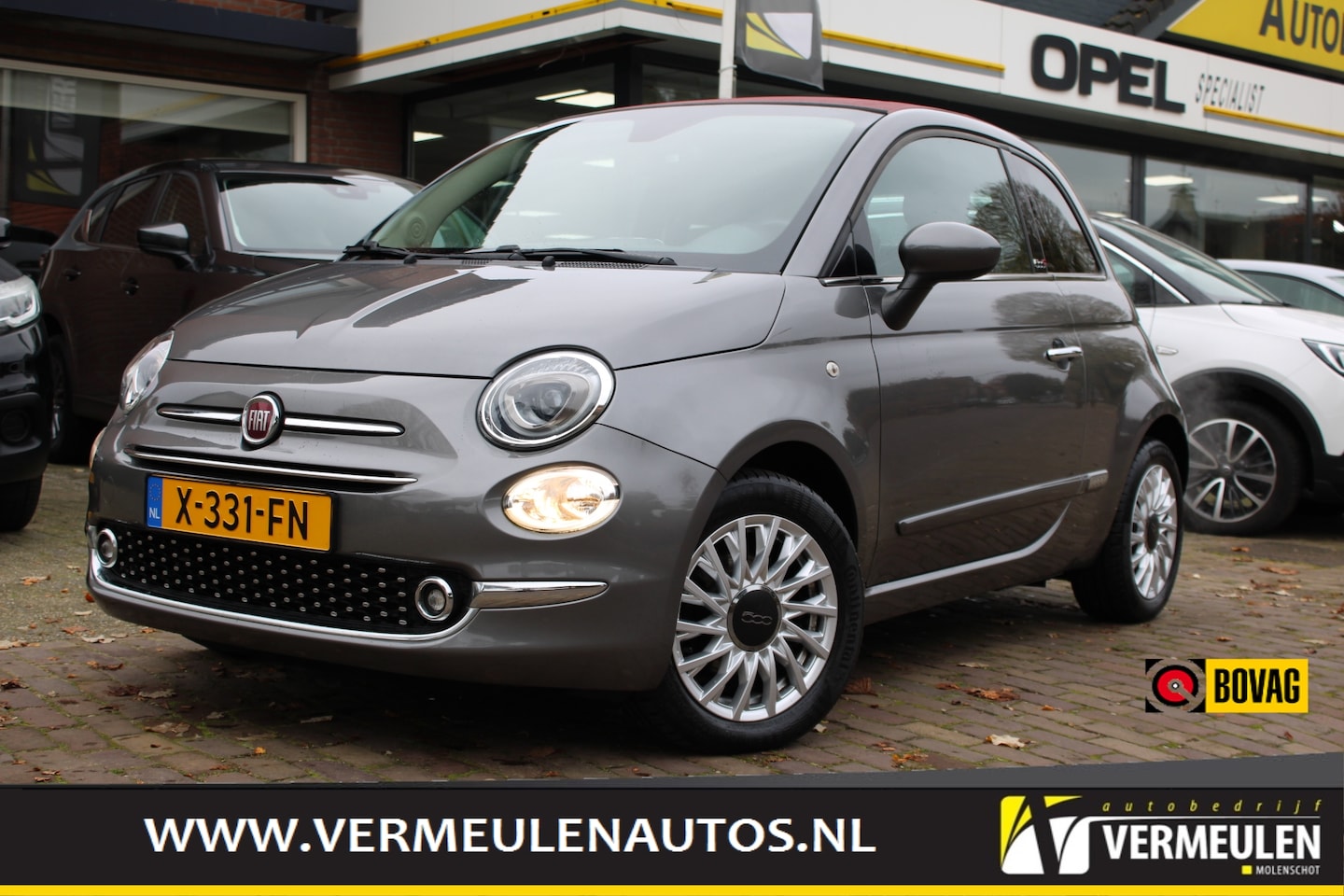 Fiat 500 C - 0.9 TwinAir Turbo Cabrio Lounge + 15"/ Clima/ Navi/ Bluetooth - AutoWereld.nl