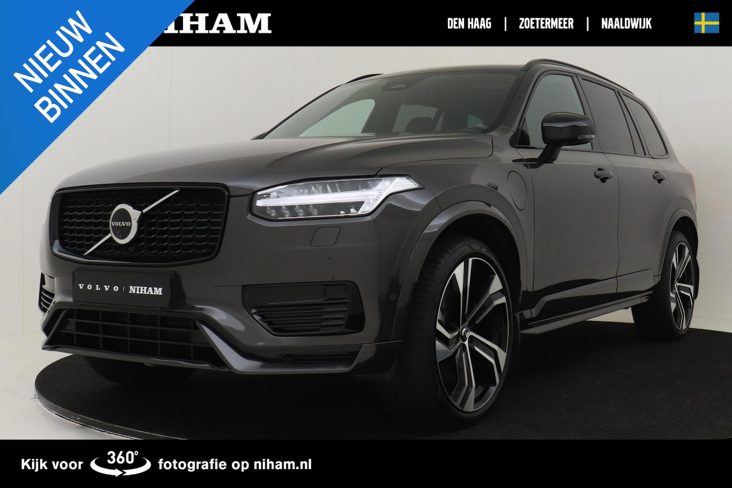 Volvo XC90 - T8 RECHARGE AWD ULTIMATE DARK -LUCHTVERING|B&W-AUDIO|360°CAM|TREKHAAK|PANO.DAK|22" - AutoWereld.nl