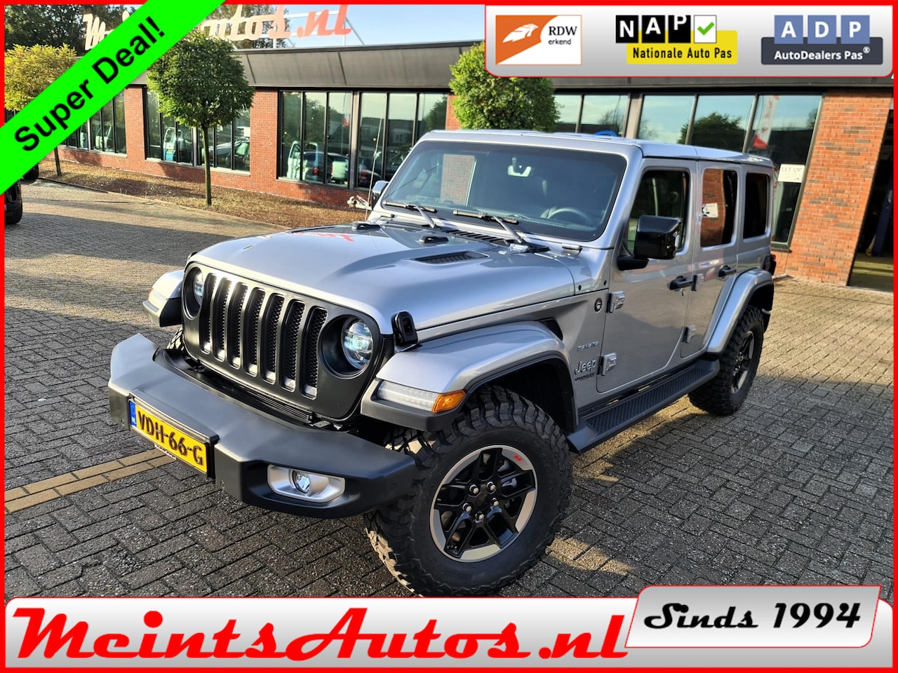 Jeep Wrangler Unlimited - 2.2D Sahara 200Pk OUTLAW 4WD, MOPART LV MUD, LEDER, BOMVOL OPTIE !!! GRIJS KENTEKEN - AutoWereld.nl