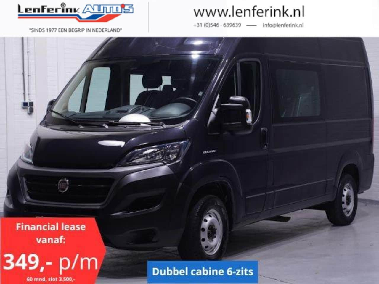 Fiat Ducato - 2.3 MultiJet 120 pk Dubbel Cabine L2H2 Navi Camera, Cruise Control, Trekhaak 2.500 kg, 6-Z - AutoWereld.nl