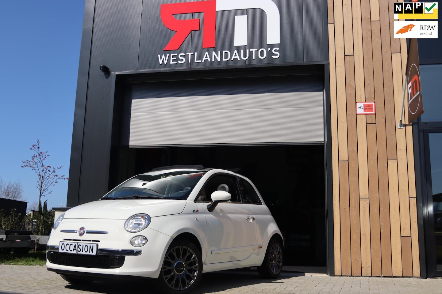 Fiat 500 - Cabrio /Airco/LM velgen/nieuwe APK/half leder/pdc/NAP/NLauto/abs nieuw staat - AutoWereld.nl