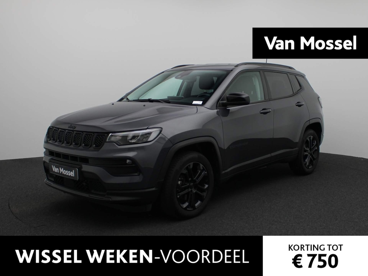 Jeep Compass - 1.5T e-Hybrid Night Eagle | Half-Leder | Navigatie | Parkeercamera | Climate control | Lic - AutoWereld.nl