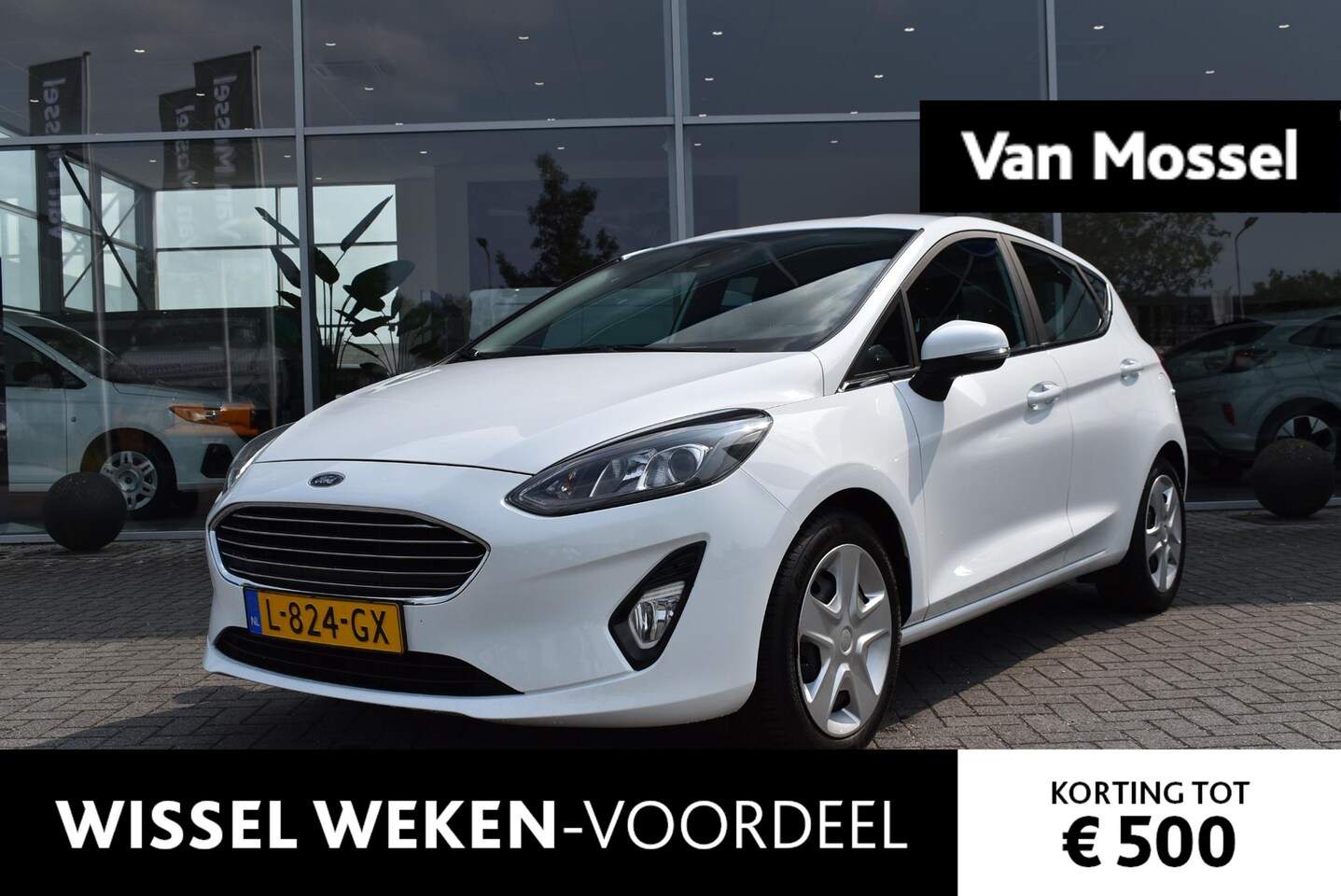 Ford Fiesta - 1.0 EcoBoost Hybrid Titanium | Climate Control | Cruise control | Parkeersensoren achter | - AutoWereld.nl