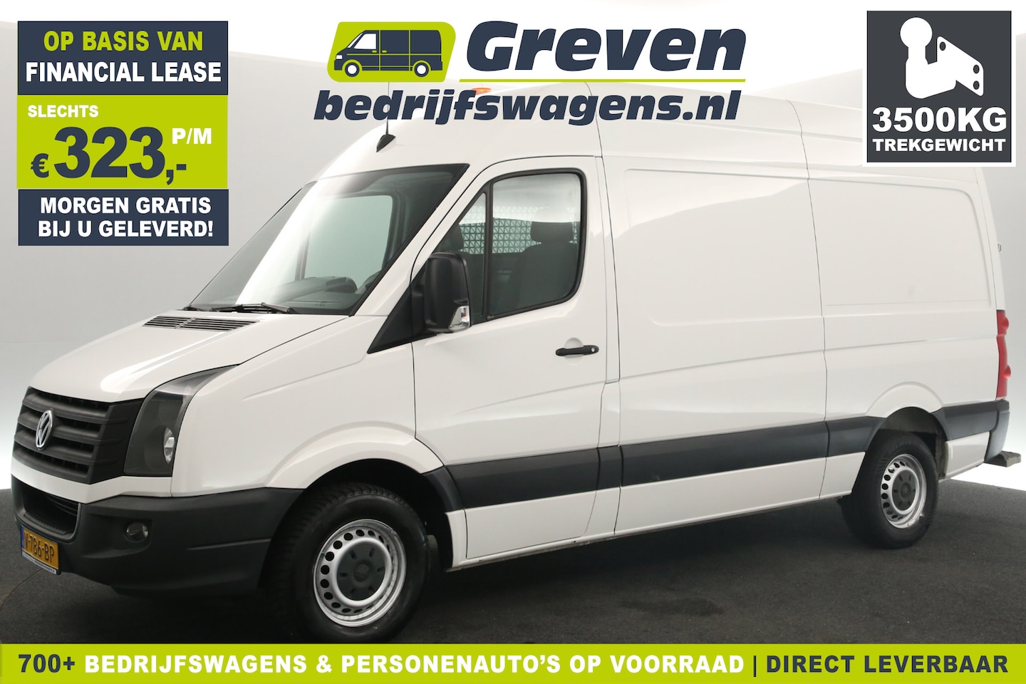 Volkswagen Crafter - 2.0 TDI L2H2 140PK 3500KG Trekgew. Airco Cruise Parkeersensoren Elektrpakket Trekhaak - AutoWereld.nl