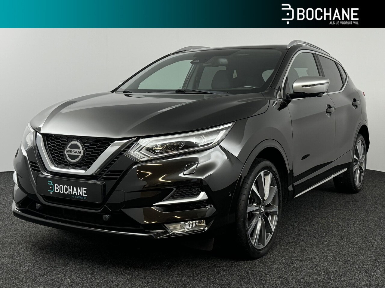 Nissan Qashqai - 1.3 DIG-T 160 Tekna + | Automaat | Trekhaak | Navi | Clima | Leder | Cruise | Panodak | BO - AutoWereld.nl