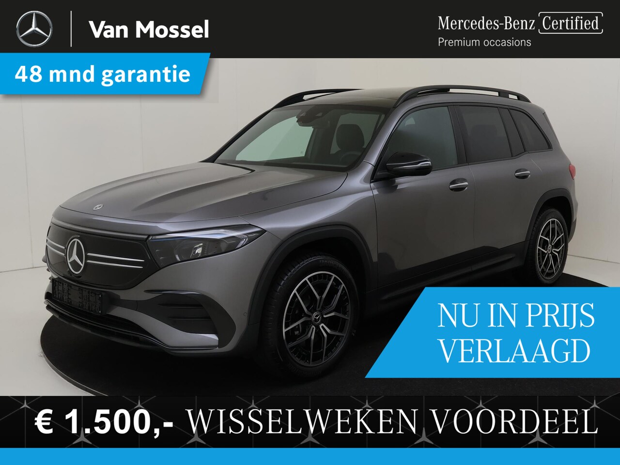 Mercedes-Benz EQB - 300 AMG Line / Panoramadak / Premium Pakket / Night Pakket / Carplay / NU €11.000,- kortin - AutoWereld.nl