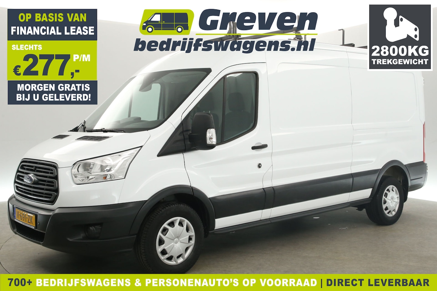 Ford Transit - 350 2.0 TDCI L3H2 2800KG Trekgew. Ladderlift Airco Cruise PDC LED 3 Persoons Elektrpakket - AutoWereld.nl