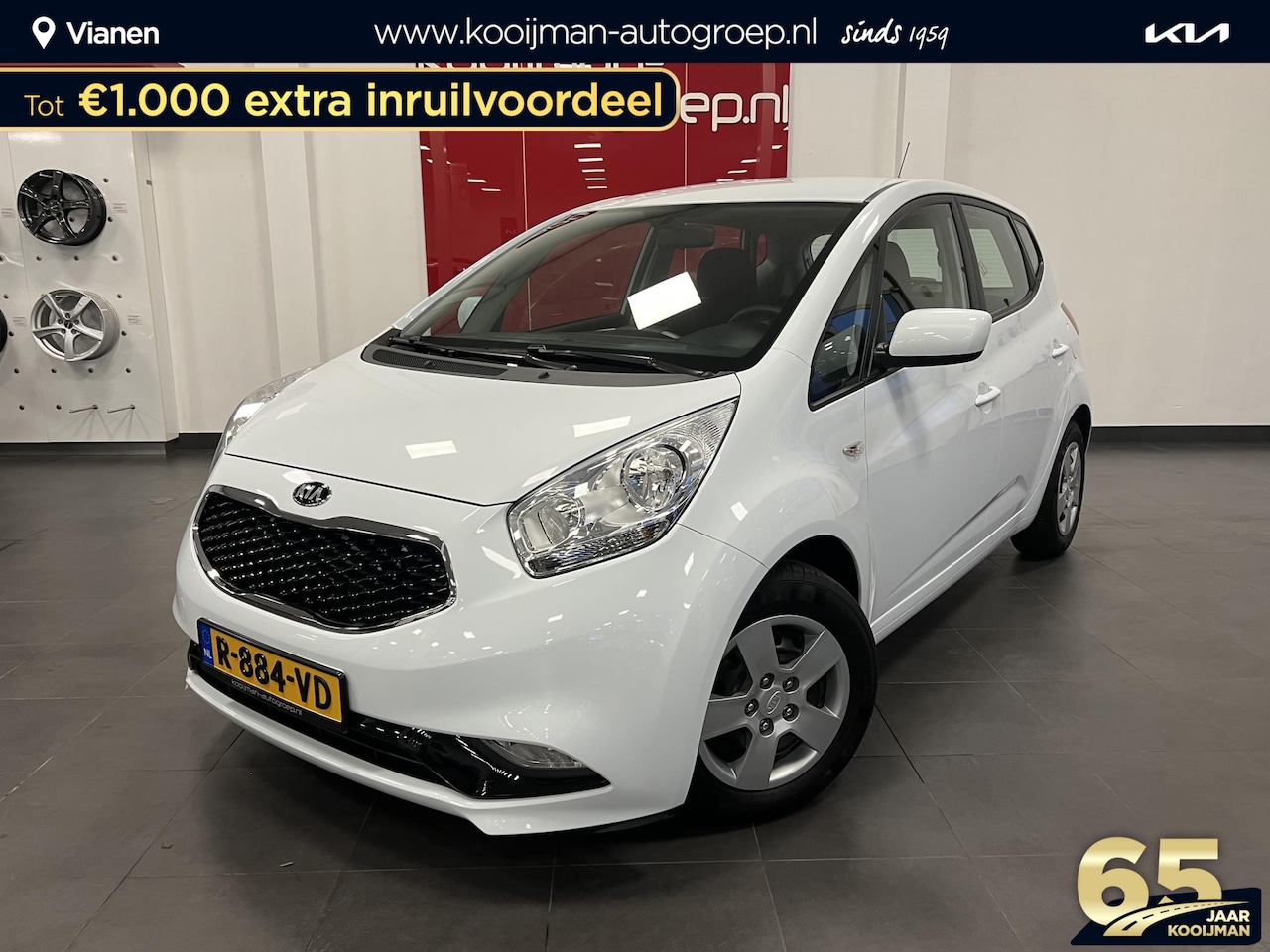 Kia Venga - 1.6 CVVT DynamicLine 1300 kg trekgewicht met gratis trekhaak! Airco, Bluetooth, Hoge insta - AutoWereld.nl