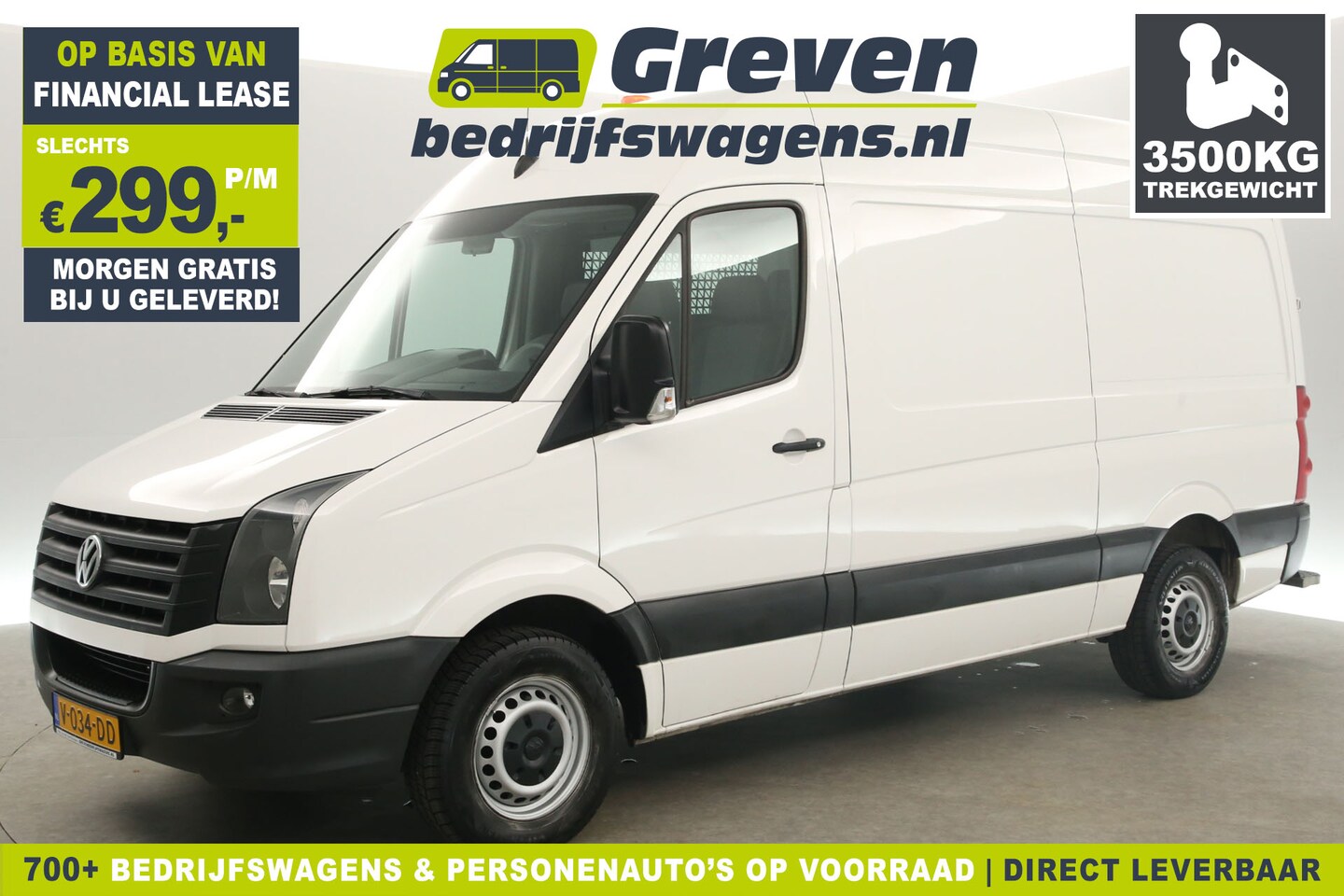 Volkswagen Crafter - 35 2.0 TDI L2H2 140PK 3500KG Trekgew. Airco Camera Cruise 3 Persoons Trekhaak - AutoWereld.nl