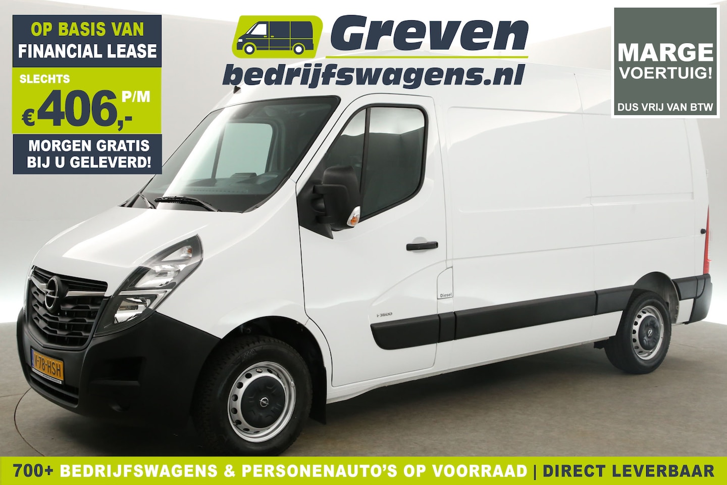 Opel Movano - 2.3 Turbo L2H2 Marge 136PK Airco Navigatie PDC 3 Persoons Elektrpakket - AutoWereld.nl