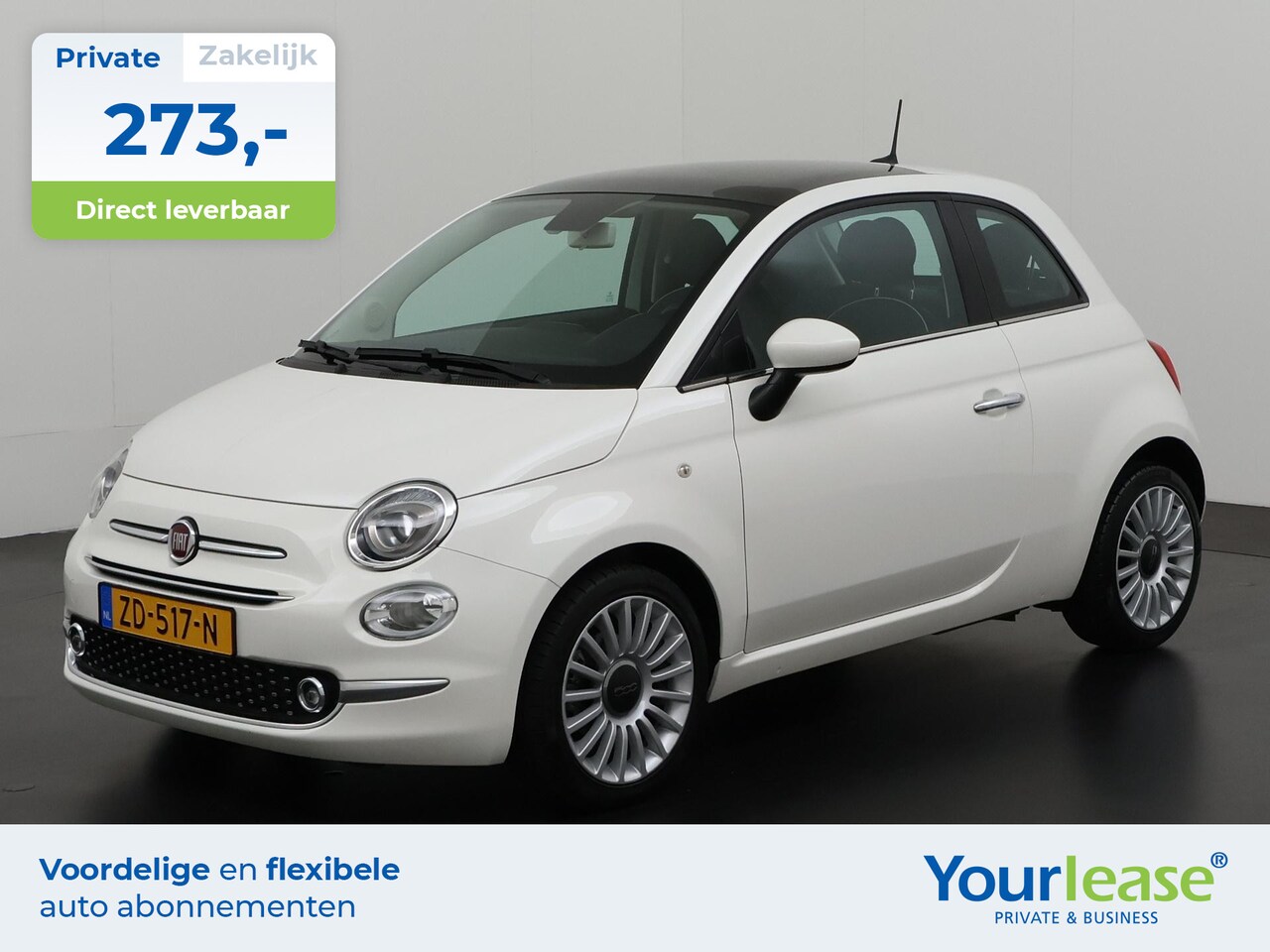 Fiat 500 - 0.9 TwinAir Turbo Lounge | All-in 273,- Private Lease | Zondag Open! - AutoWereld.nl