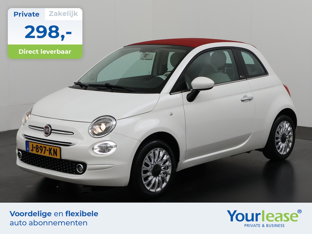 Fiat 500 C - 1.2 Lounge | All-in 298,- Private Lease | Zondag Open! - AutoWereld.nl