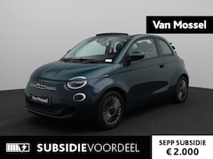 Fiat 500 C - 500e Icon 42 kWh Cabrio | Navi | Clima | Cruise | Stoel verwarming | Vouwdak | Sensoren ac