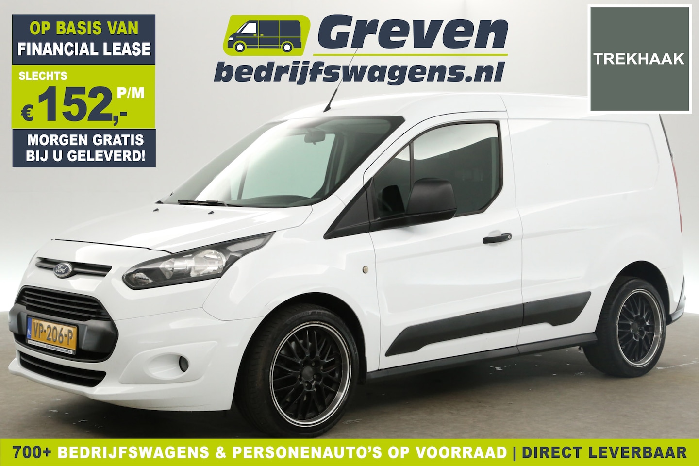 Ford Transit Connect - 1.6 TDCI L1H1 Airco 3 Persoons 18"LMV Elektrpakket Trekhaak - AutoWereld.nl