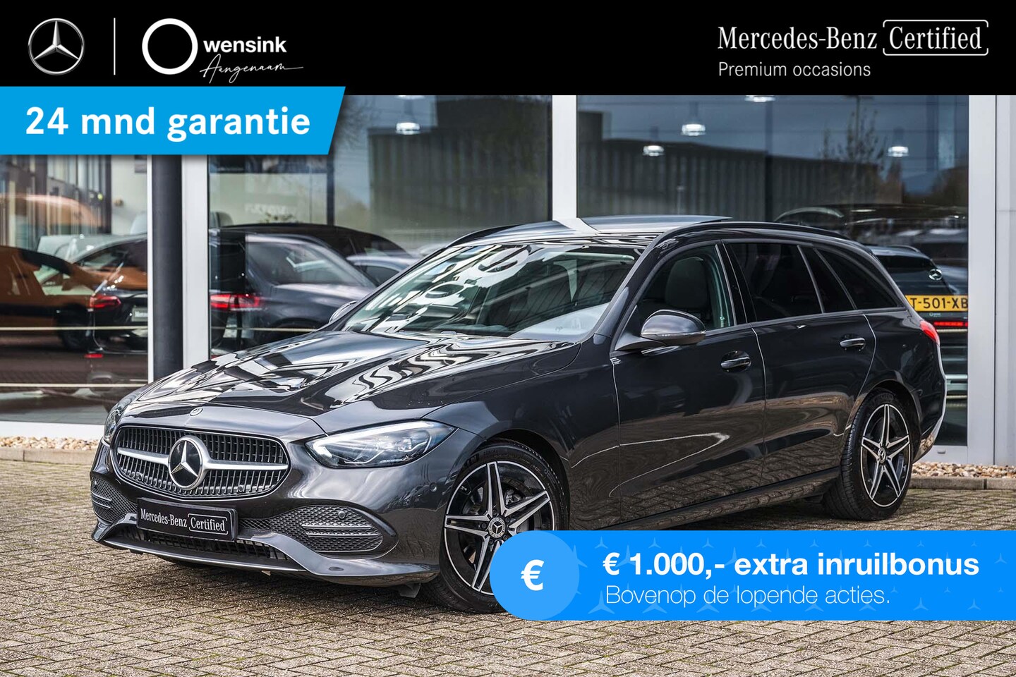 Mercedes-Benz C-klasse Estate - 180 Business Line | Panoramadak | Adaptieve cruise control | 18"  AMG velgen | Sfeerverlic - AutoWereld.nl