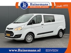 Ford Transit Custom - 2.0 TDCI 131 PK EURO 6 / L2H1 / 1e EIG. / DUBBELE CABINE / 2.8 TONS TREKHAAK / AIRCO / DUB