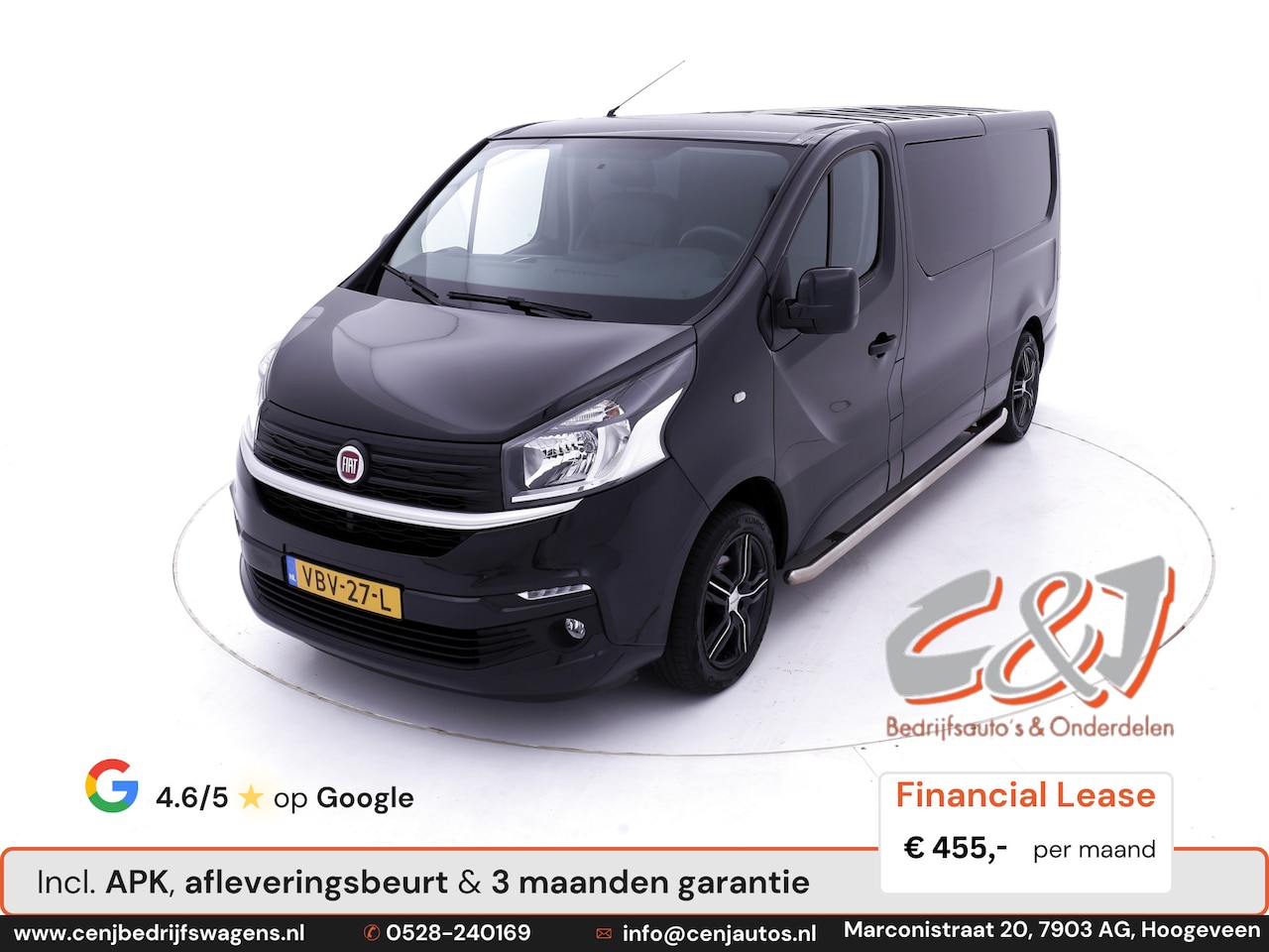 Fiat Talento - 1.6 MJ EcoJet L2H1 Dubbele Cabine leder navi cruise elek pakket lease 455,- p/md - AutoWereld.nl