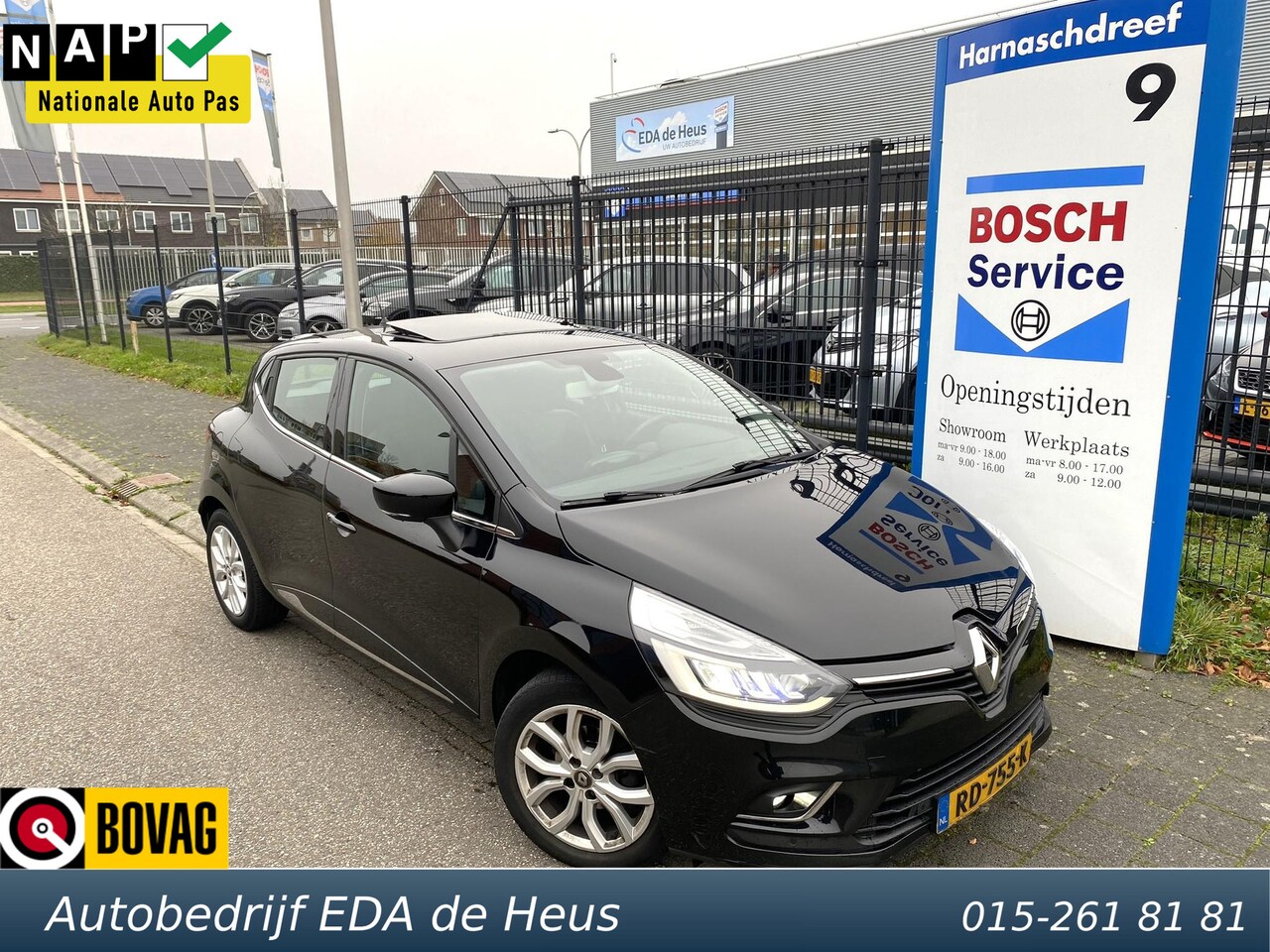 Renault Clio - 1.2 TCe 88kW Intens NL-auto van 1e eig met o.a. full-LED, navi, open dak, cruise, camera, - AutoWereld.nl