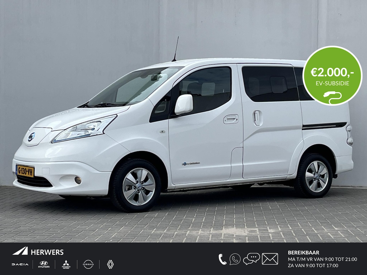 Nissan e-NV200 Evalia - 40 kWh Connect Ed 7p. Rolstoelvervoer / €2.000,- Subsidie mogelijk / Rolstoel / Invalide / - AutoWereld.nl