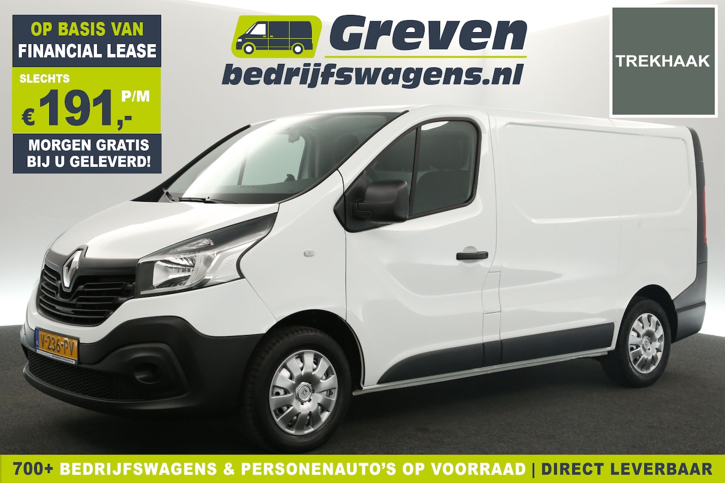 Renault Trafic - 1.6 dCi T29 L1H1 Airco Cruise Parkeersensoren Elektrpakket Achterklep Trekhaak - AutoWereld.nl