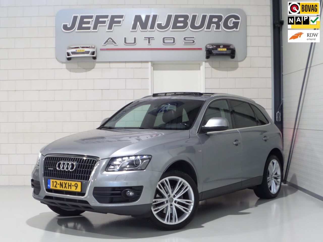 Audi Q5 - 2.0 TFSI Quattro S-Line "Nieuwe ketting" Automaat Youngtimer Panoramadak Trekhaak Leer Blu - AutoWereld.nl