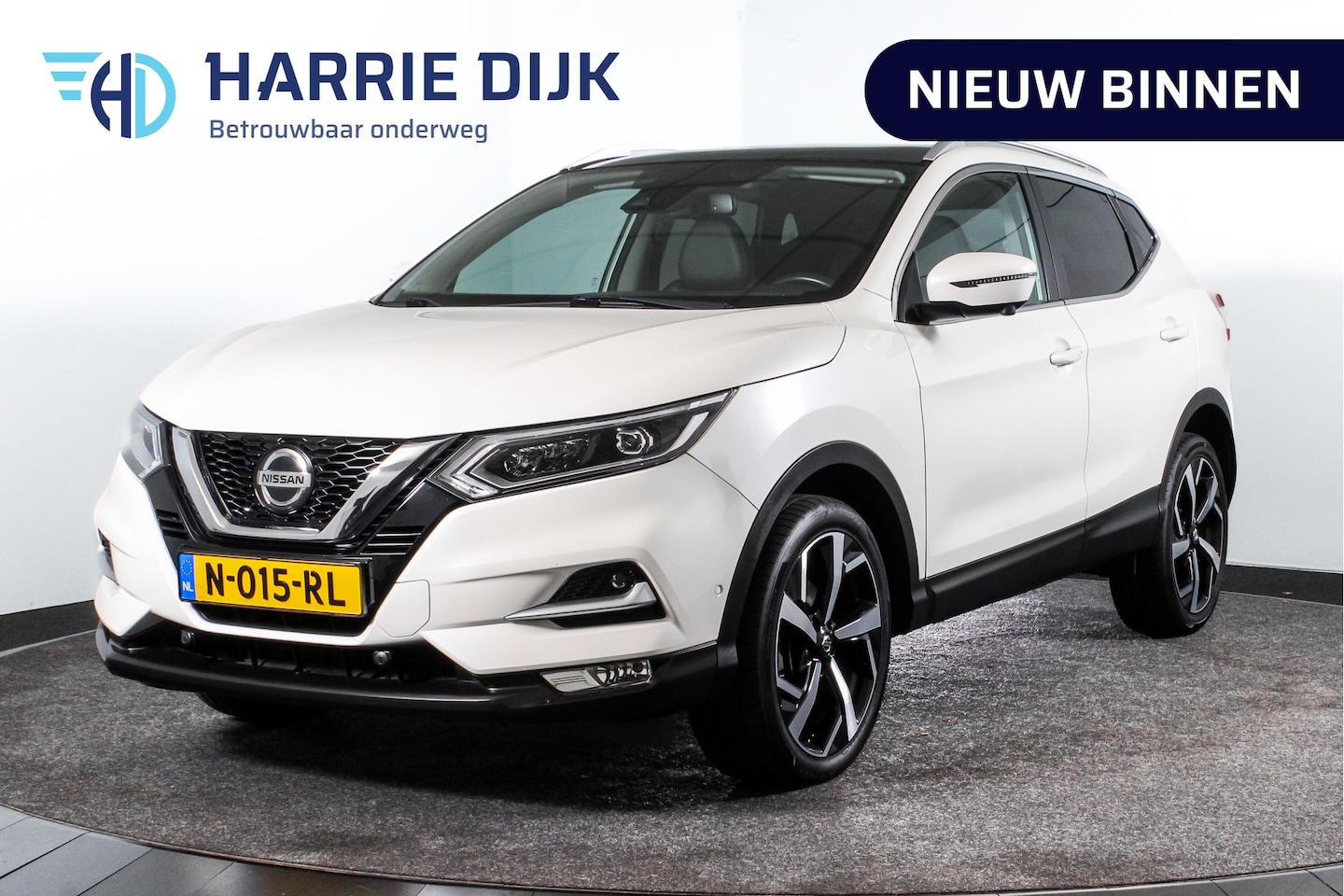 Nissan Qashqai - 1.3 DIG-T 160 PK Tekna - Automaat | Pano | Cruise | Stoelverwarming | 360 Camera | PDC | N - AutoWereld.nl