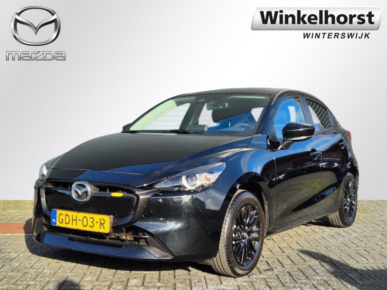 Mazda 2 Hybrid - E-SKYACTIV-G 90 EXCLUSIVE-LINE M-HYBRID / Black- Edition - AutoWereld.nl