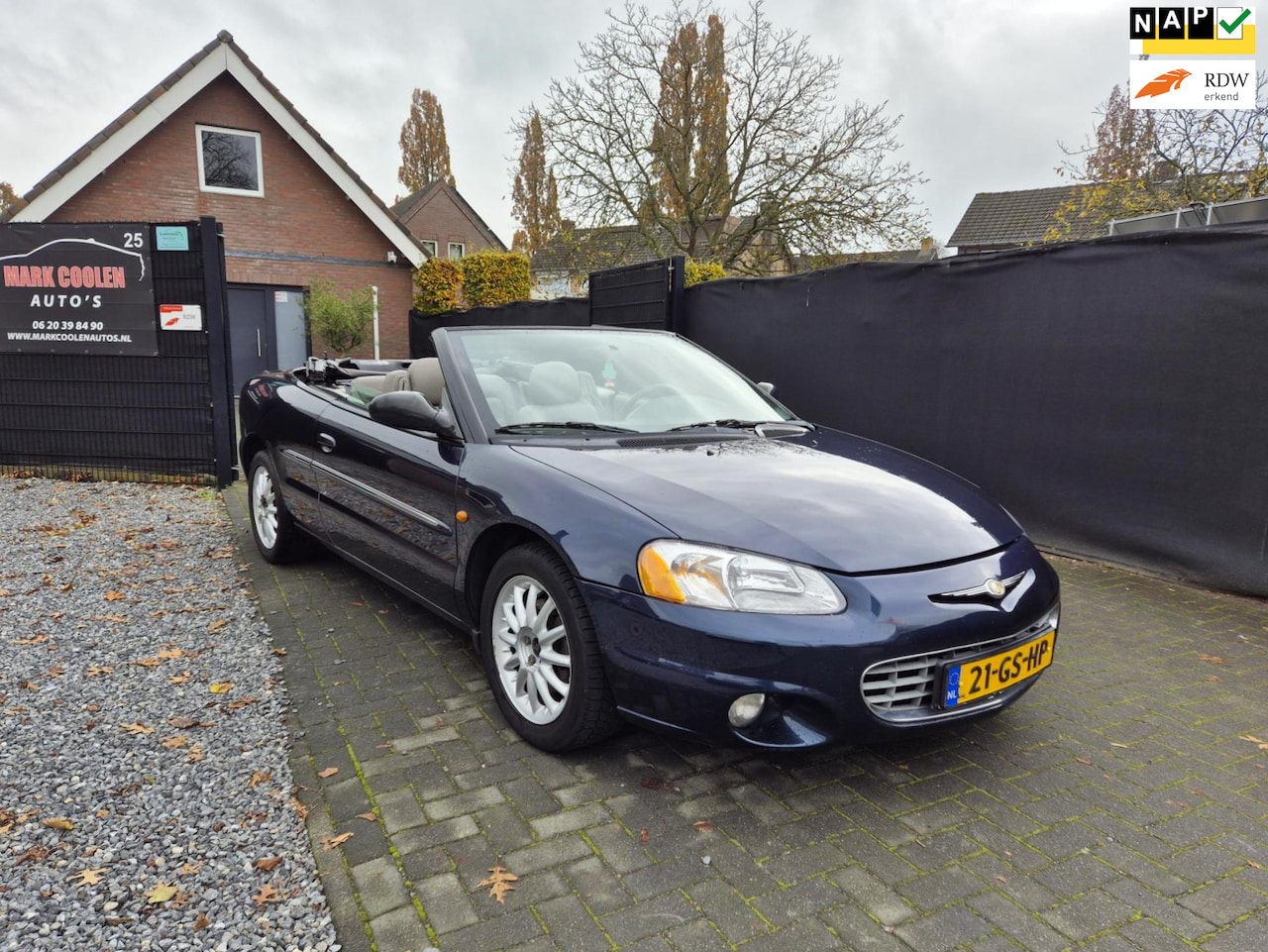 Chrysler Sebring Cabrio - 2.7i-V6 24V LX Convertible Airco Apk11-6-25 - AutoWereld.nl