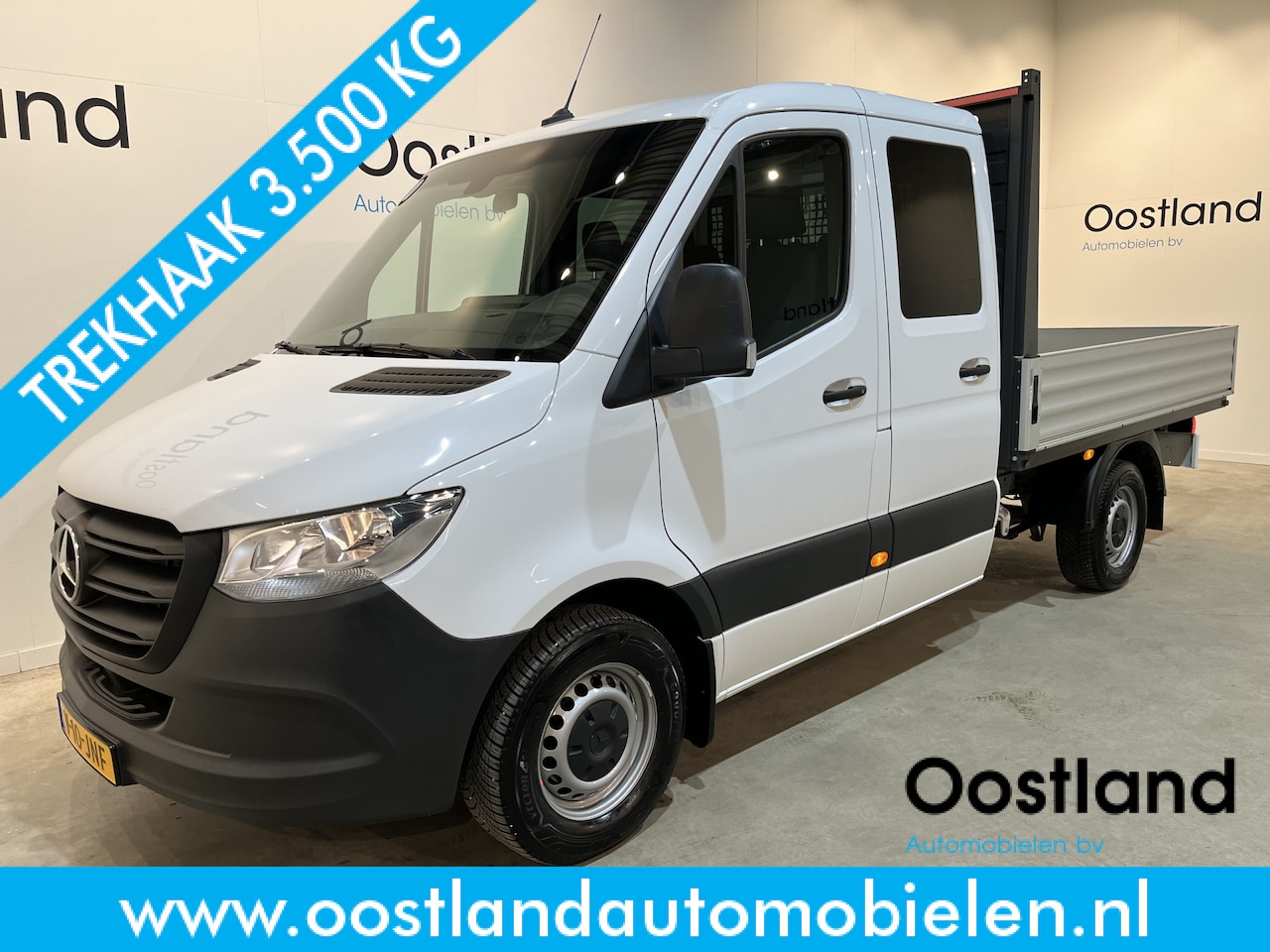 Mercedes-Benz Sprinter - 315 CDI L2 RWD DC Dubbel Cabine Open Laadbak / Euro 6 / Trekhaak 3.500 KG / Airco / 4.300 - AutoWereld.nl