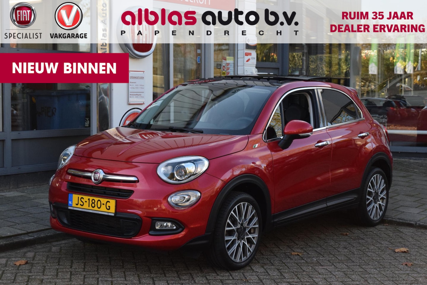 Fiat 500 X - 1.6 Lounge|Leer|Open dak|Xenon|18" - AutoWereld.nl