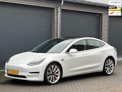 Tesla Model 3 - Performance AWD 75 kWh 463 pk, parelmoer wit, 20 inch, panoramadak, LEDER, nl auto met nat