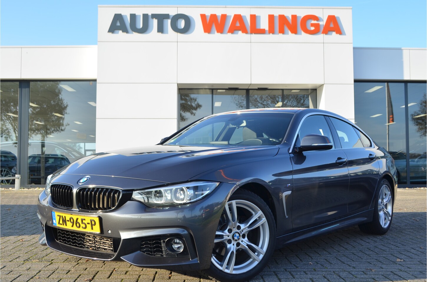 BMW 4-serie Gran Coupé - 418i M Sport High Executive NL auto | Groot navi | Leer | Stoelverwarming | NAP | Trekhaak - AutoWereld.nl