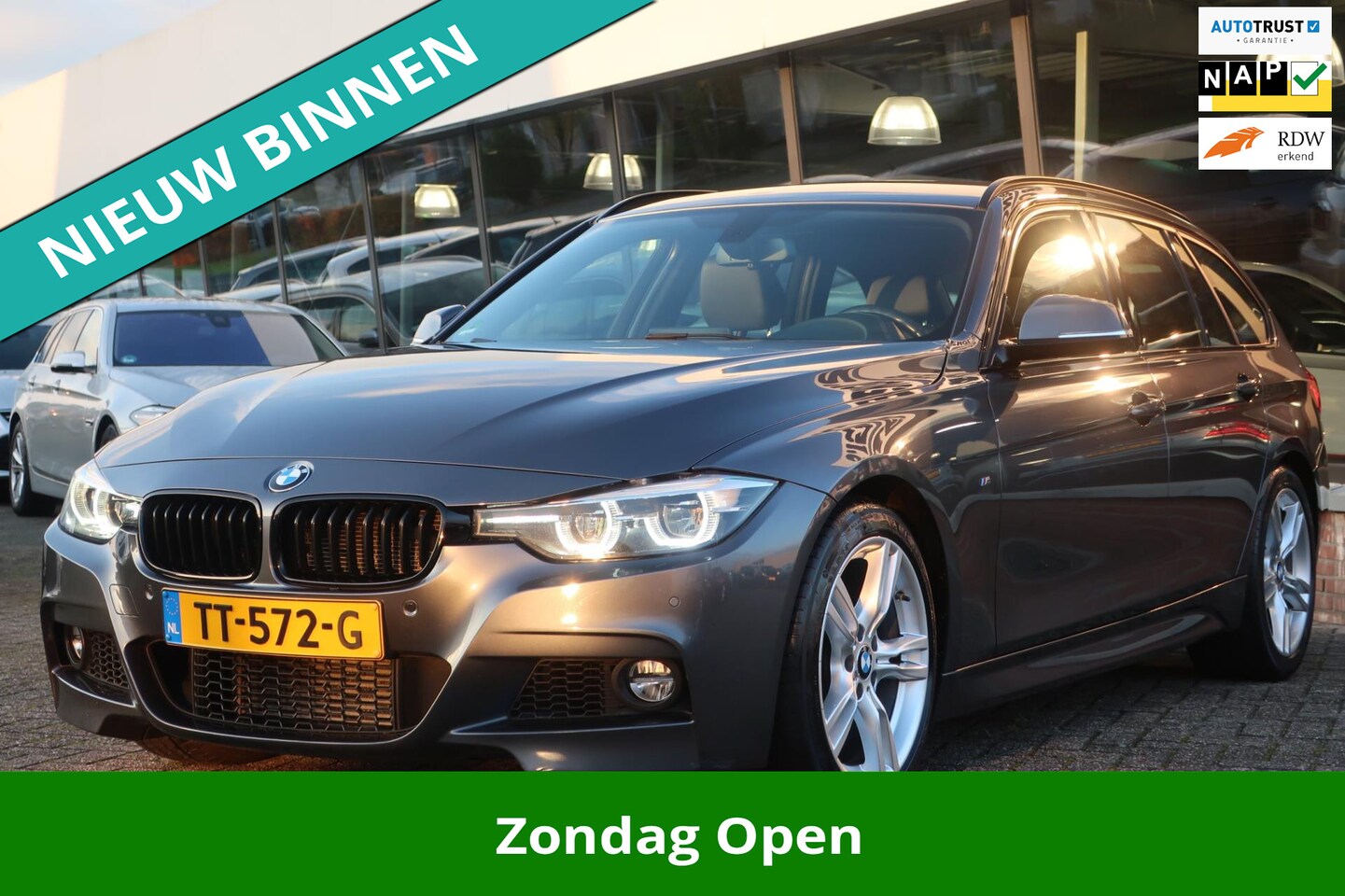 BMW 3-serie Touring - 318i M Sport Edition 2e EIG_LED_LEDER_PDC V+A_NL-AUTO. - AutoWereld.nl