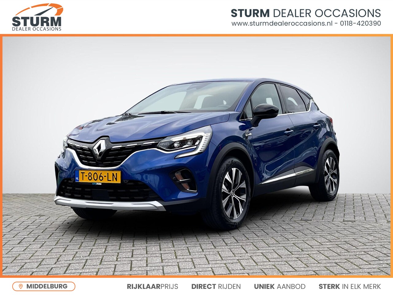 Renault Captur - 1.6 E-Tech Hybrid 145 techno NL-Auto + Unieke KM-Stand! | Navigatie | Camera | Apple Carpl - AutoWereld.nl