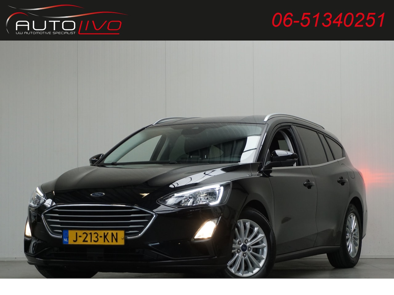 Ford Focus Wagon - 1.5 EcoBlue Titanium X Business AUTOMAAT! VIRTUAL CLIMA NAVI ST. VERW. TREKHAAK etc. - AutoWereld.nl