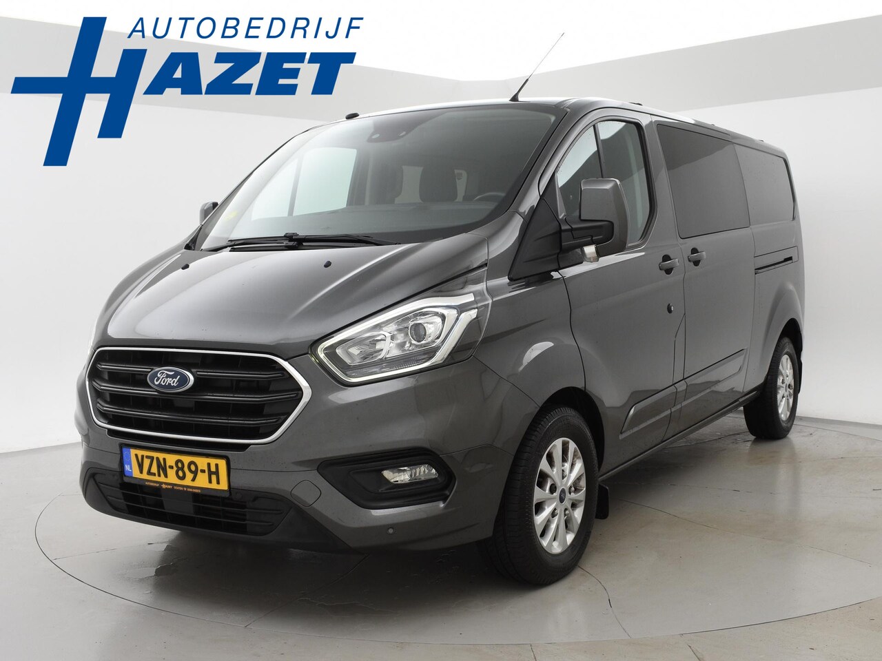 Ford Transit Custom - 2.0 TDCI 130 PK AUT. L2H1 DUBBEL CABINE LIMITED + 2 SCHUIFDEUREN / CAMERA / STOELVERW. - AutoWereld.nl