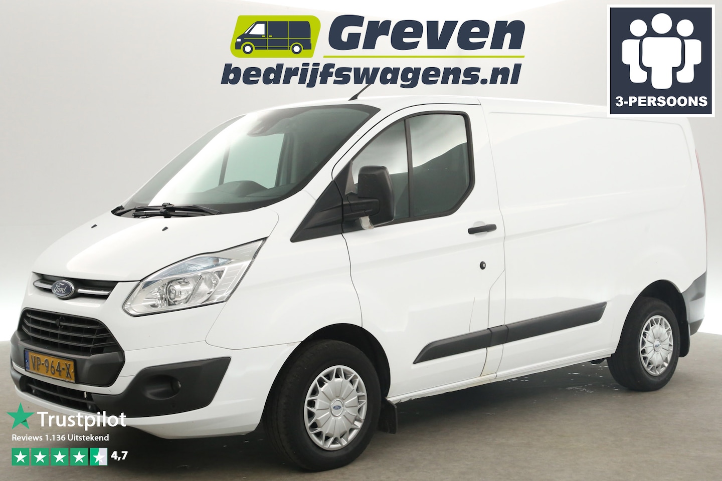 Ford Transit Custom - 2.2 TDCI L1H1 Trend APK tot 07-2025 | Export | Airco Camera Cruise PDC 3 Persoons Trekhaak - AutoWereld.nl