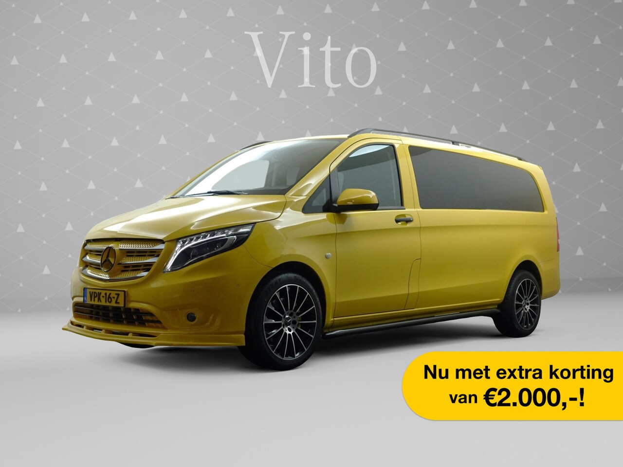 Mercedes-Benz Vito - 114 CDI Extra Lang Dubbel Cabine Aut AMG Night Edition - Navi I Xenon Led I Sidebars I LMV - AutoWereld.nl