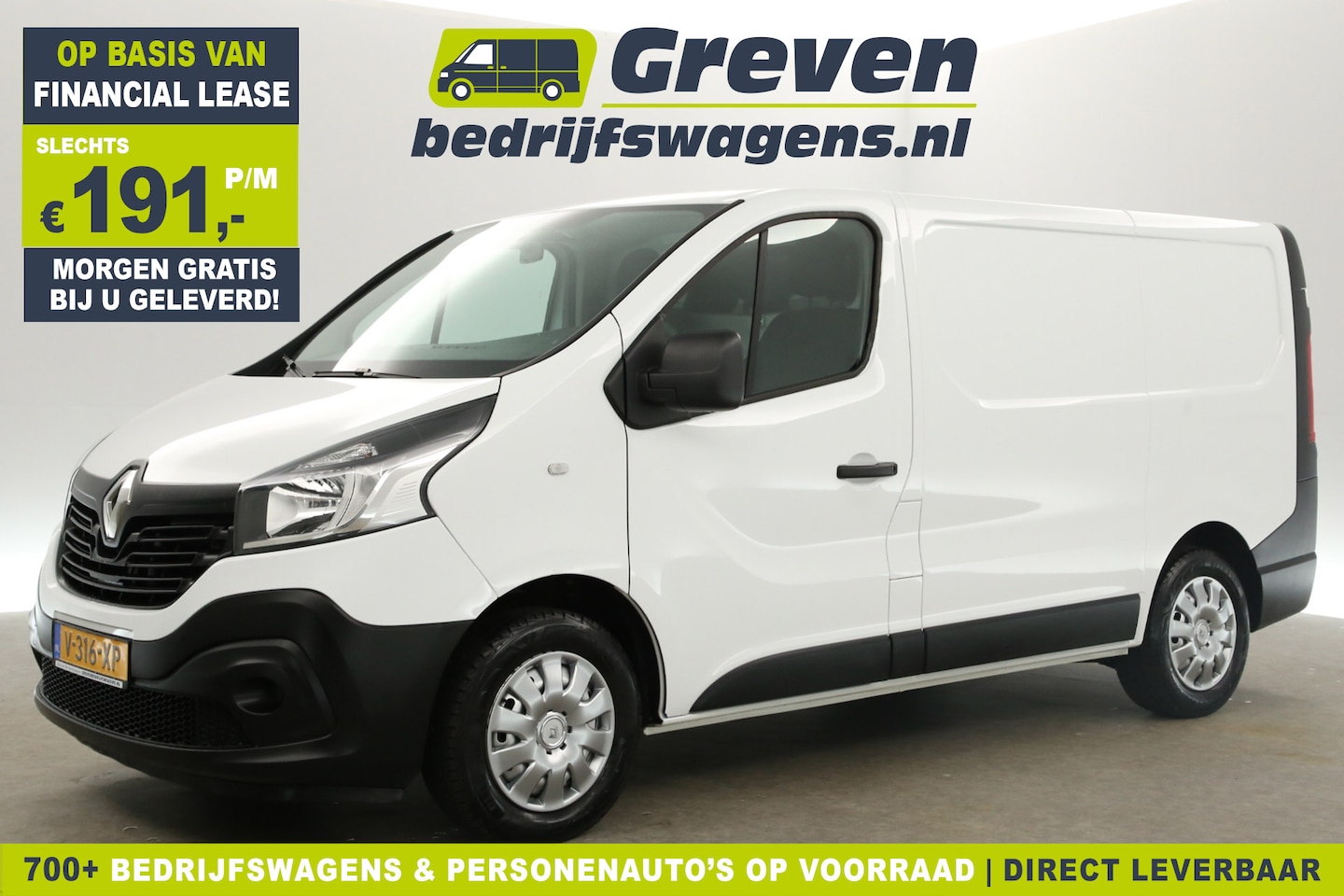 Renault Trafic - 1.6 dCi T29 L1H1 Airco Cruise Navigatie Parkeersensoren Elektrpakket Schuifdeur - AutoWereld.nl