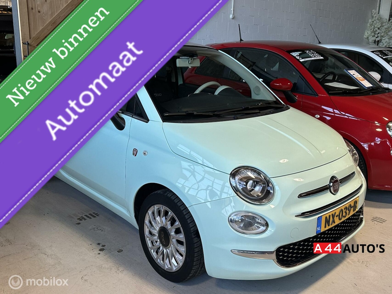 Fiat 500 - 0.9 TwinAir Turbo Cabriolet*NAP✅*AUTOMAAT*VOL LEDER - AutoWereld.nl