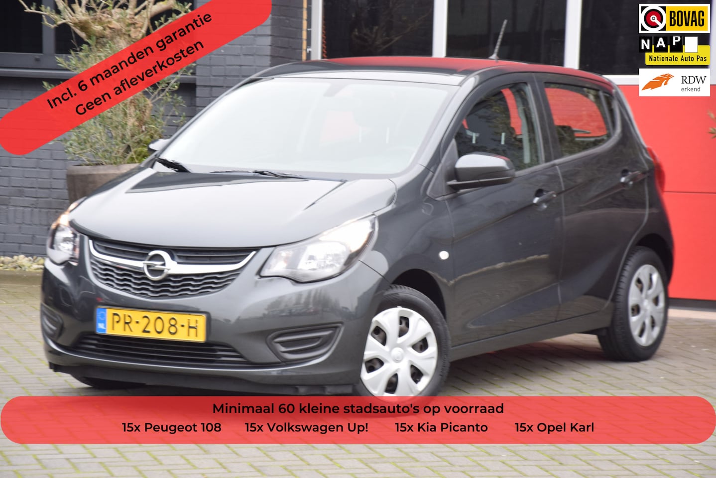 Opel Karl - 1.0 ecoFLEX Edition 2017 5 Deurs Airco Cruise Control 15x op voorraad! - AutoWereld.nl