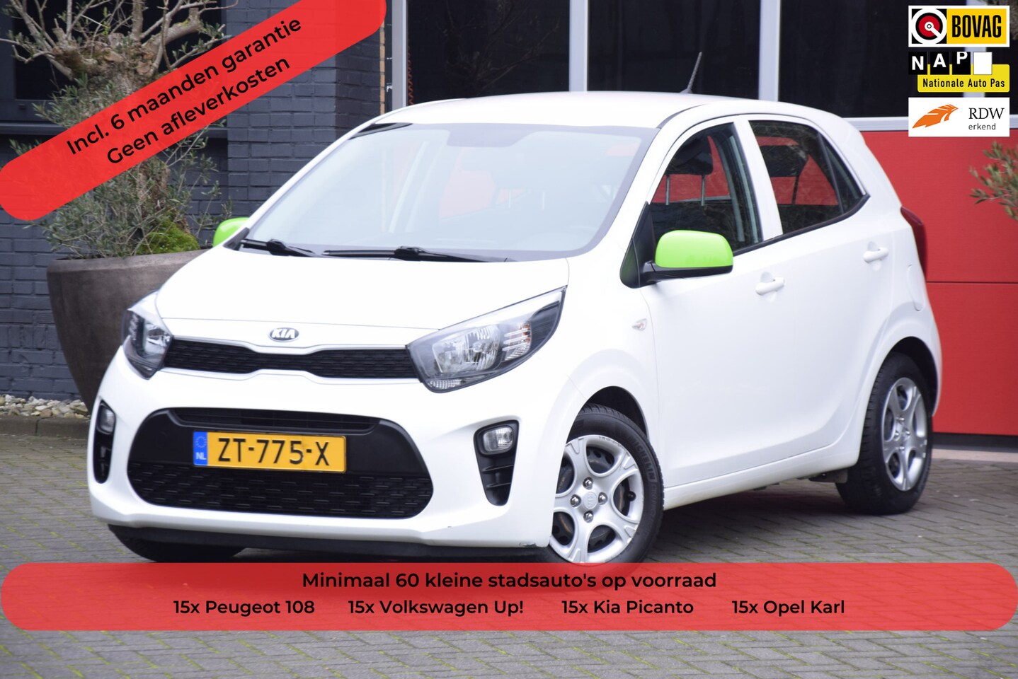 Kia Picanto - 1.0 MPi EconomyLine 2019 5 Deurs Airco Bluetooth 15x op voorraad! - AutoWereld.nl