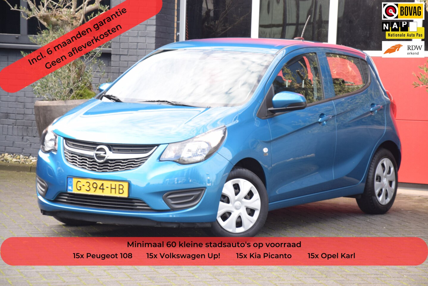 Opel Karl - 1.0 ecoFLEX 120 Jaar Edition 2019 Airco Navigatie Carplay Cruise control 5 Deurs - AutoWereld.nl