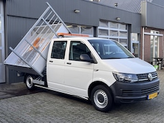 Volkswagen Transporter - 2.0 TDI L2H1 DC 3 Zijdenkipper Airco Cruise controle Trekhaak 2500kg 6-Persoons Kipper Tel